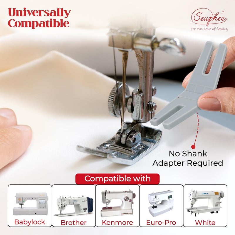 Sewphee Hump Jumper Sewing Tool - Bulky Seam Aid for Sewing Buttons & Flush Plate Presser Foot Perfect for Hemlines & Denim - Foot Attachments, Tools and Gadgets fits Husqvarna Viking, Brother, Singer, Janome - Image 5